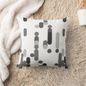 抽象芸術モノクロジオメトリパターン クッション (ブランケット)