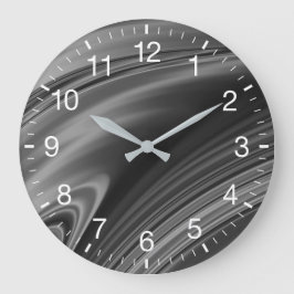 抽象芸術モノクロスワール ラージ壁時計