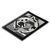 抽象芸術モノクロノートブック ノートブック (左側)