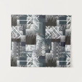 抽象芸術モノクロパッチワーク タペストリー (正面(横))