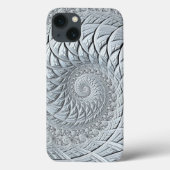 抽象芸術モノクロライトグレースパイラルフラクタル Case-Mate iPhoneケース (裏面)