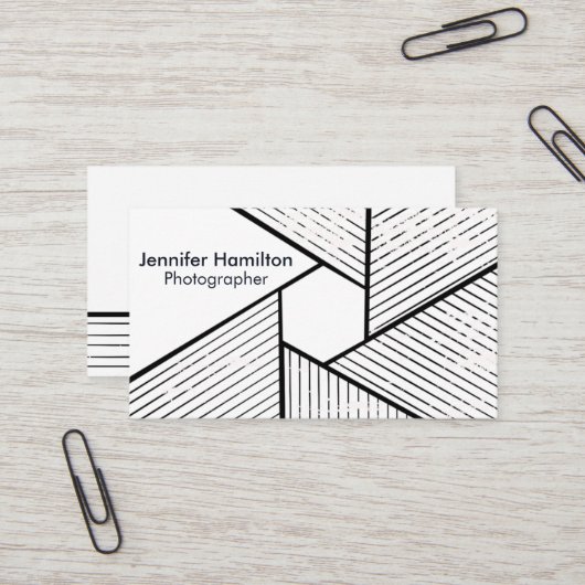 抽象芸術モノクロ写真家 名刺 (正面/裏面インサイチュ)