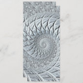 抽象芸術モノクロ灰色スパイラルフラクタルブックマーク (正面/裏面)