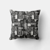 抽象芸術モノクロ装飾用クッション クッション (裏面)