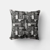 抽象芸術モノクロ装飾用クッション クッション (正面)