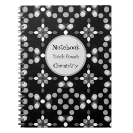 抽象芸術モノクロ《写真》ぼけ味ドットパターン ノートブック