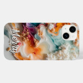 抽象芸術モノグラムのカラーケース – Mate iPhoneケース Case-Mate iPhoneケース (裏面 (横))