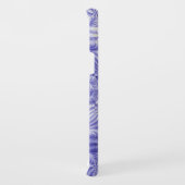 抽象芸術モノグラムエレガントシルキーブルーフラクタル Case-Mate iPhoneケース (裏面/右)