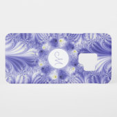 抽象芸術モノグラムエレガントシルキーブルーフラクタル Case-Mate iPhoneケース (裏面(横))