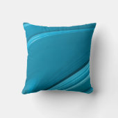 抽象芸術モノグラムティール（緑がかった色）ブルースワール クッション (裏面)