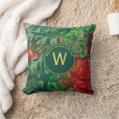 抽象芸術モノグラム聖なる書物、 経典カスタマイズグリーン クッション (ブランケット)