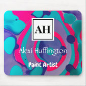 抽象芸術モノグラム マウスパッド (正面)