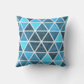 抽象芸術モノトーンの三角形デビッドユダヤ星2 クッション (裏面)