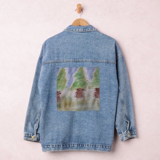 抽象芸術モミ デニムジャケット (ハンガー)