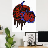 抽象芸術モンキーヘッド1 ポスター (ホームオフィス)