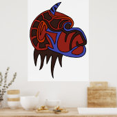 抽象芸術モンキーヘッド1 ポスター (キッチン)