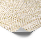 抽象芸術モンステラウォーターカラーオンリネンキャンバス ポスター (角)