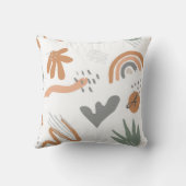 抽象芸術モンダーントローピローテラコッタモノグラム クッション (裏面)