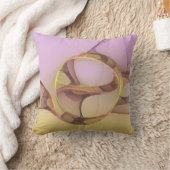 抽象芸術モーショモダンンピンクゴールデンフラクタルアート クッション (ブランケット)