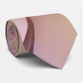 抽象芸術モーショモダンンピンクゴールデンフラクタルアート ネクタイ (ロール)