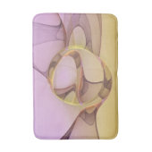 抽象芸術モーショモダンンピンクゴールデンフラクタルアート バスマット (正面縦)