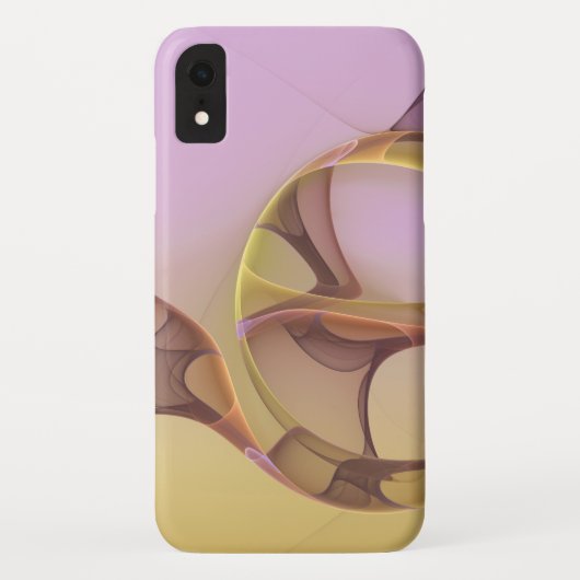 抽象芸術モーショモダンンピンクゴールデンフラクタルアート Case-Mate iPhoneケース (裏面)