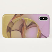 抽象芸術モーショモダンンピンクゴールデンフラクタルアート Case-Mate iPhoneケース (裏面(横))
