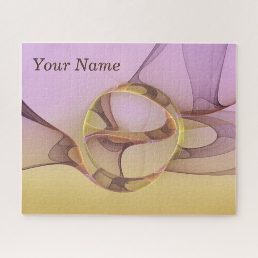 抽象芸術モーショモダンン黄金フラクタル名 ジグソーパズル (横)