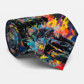 抽象芸術モーターサイクルアドベンチャー ネクタイ (ロール)