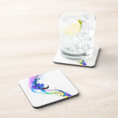 抽象芸術モーニンググローリー絵を描(ばちゃばちゃ)跳ねる コースター (右側)