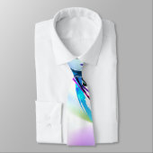 抽象芸術モーニンググローリー絵を描（ばちゃばちゃ）跳ねる ネクタイ (タイ)