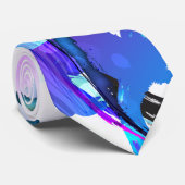 抽象芸術モーニンググローリー絵を描（ばちゃばちゃ）跳ねる ネクタイ (ロール)