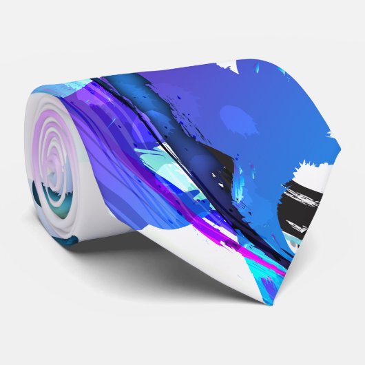 抽象芸術モーニンググローリー絵を描(ばちゃばちゃ)跳ねる ネクタイ (ロール)