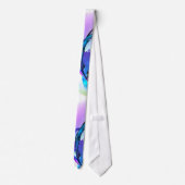 抽象芸術モーニンググローリー絵を描（ばちゃばちゃ）跳ねる ネクタイ (裏面)