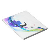 抽象芸術モーニンググローリー絵を描(ばちゃばちゃ)跳ねる ノートパッド (アングル)