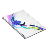 抽象芸術モーニンググローリー絵を描(ばちゃばちゃ)跳ねる ノートブック (右側)