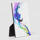 抽象芸術モーニンググローリー絵を描(ばちゃばちゃ)跳ねる フォトプラーク (側面)