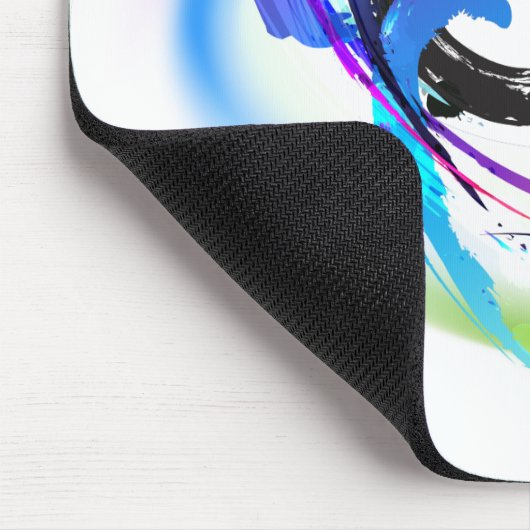 抽象芸術モーニンググローリー絵を描（ばちゃばちゃ）跳ねる マウスパッド (コーナー)