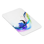 抽象芸術モーニンググローリー絵を描(ばちゃばちゃ)跳ねる マグネット (右側)