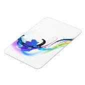 抽象芸術モーニンググローリー絵を描(ばちゃばちゃ)跳ねる マグネット (左側)