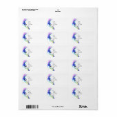 抽象芸術モーニンググローリー絵を描(ばちゃばちゃ)跳ねる ラベル (フルシート)