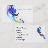 抽象芸術モーニンググローリー絵を描(ばちゃばちゃ)跳ねる 名刺 (正面/裏面)