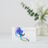 抽象芸術モーニンググローリー絵を描(ばちゃばちゃ)跳ねる 名刺 (スタンド正面)