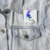 抽象芸術モーニンググローリー絵を描(ばちゃばちゃ)跳ねる 缶バッジ (インサイチュ)