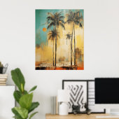 抽象芸術ヤシの木のポスター ポスター (ホームオフィス)
