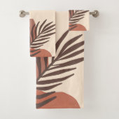 抽象芸術ヤシの葉ミニマリスト バスタオルセット (インサイチュ)