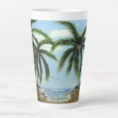 抽象芸術ヤシ カフェラテマグ (正面)