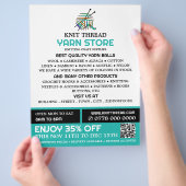 抽象芸術ヤーン、編み物ストア、ヤーンストア チラシ (手)