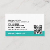 抽象芸術ヤーン、編み物ストア、ヤーンストア 名刺 (裏面)