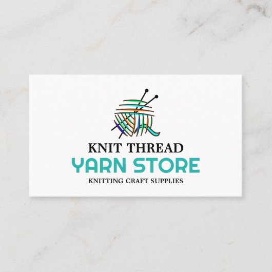 抽象芸術ヤーン、編み物ストア、ヤーンストア 名刺 (正面)